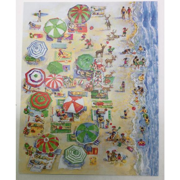 Nautical Beach Christmas Holiday Greeting Cards lot of 17 - Picture 6 of 9